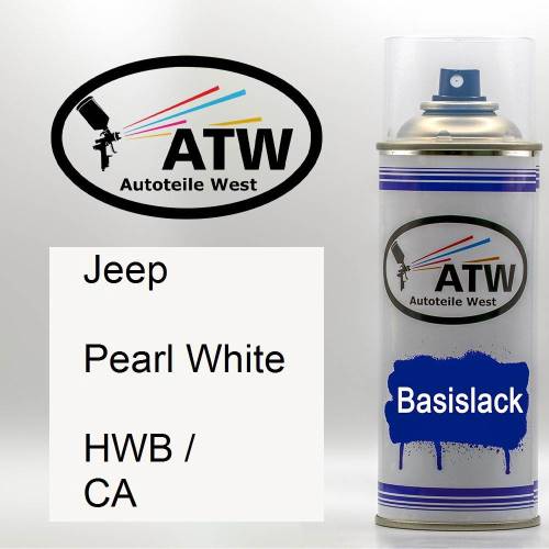 Jeep, Pearl White, HWB / CA: 400ml Sprühdose, von ATW Autoteile West.